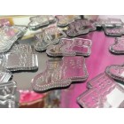 48 Clear Baby Shower Booties Embellishment Favors Acrylic Confetti Gift Spread